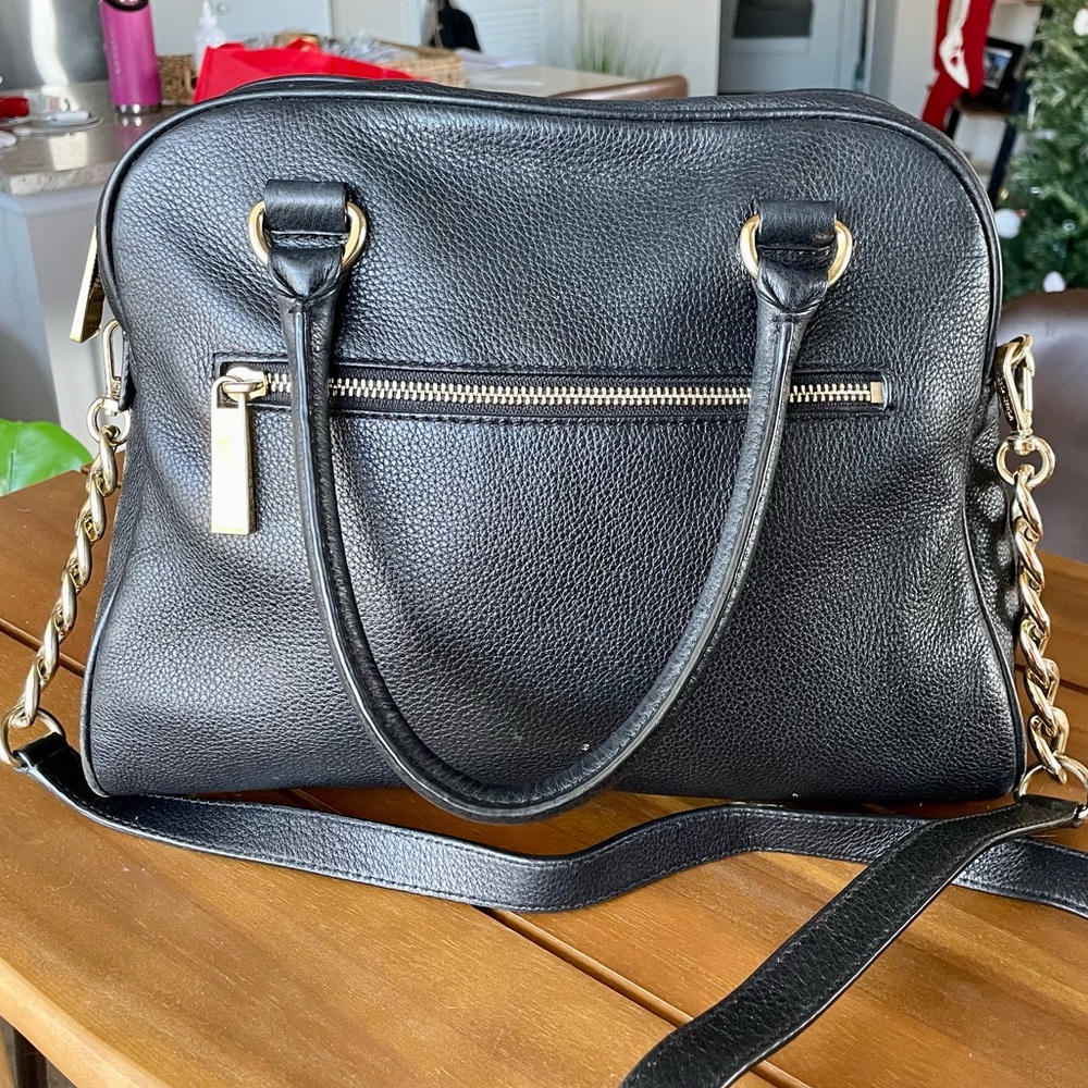 Authentic Michael Kors Black Hand Bag with detachable strap